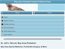 Tablet Screenshot of bayareapodiatryclinic.com